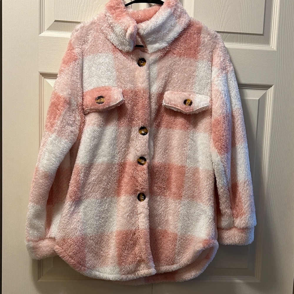 Cozy Pink and White Jacket